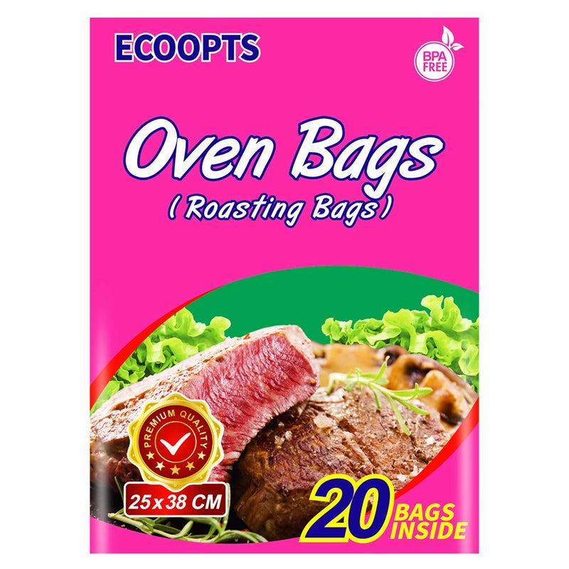 ECOOPTS Oven Bags Cooking Roasting Bags for Chicken Meat Ham Seafood Vegetable 20 PCS 10 x 15 IN - Image 1