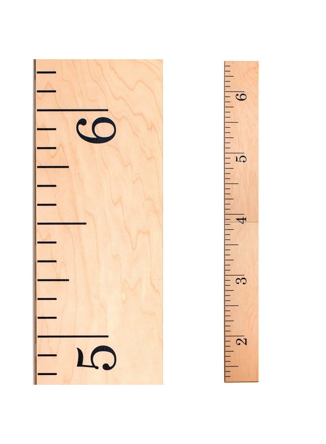 HEADWATERS STUDIO Wooden Ruler Growth Chart for Kids, Boys & Girls - Height Chart & Height Measurement for Wall - Kids Nursery Wall Decor and Room Hanging Wall Decor - Natural Schoolhouse Ruler Inches - Image 1