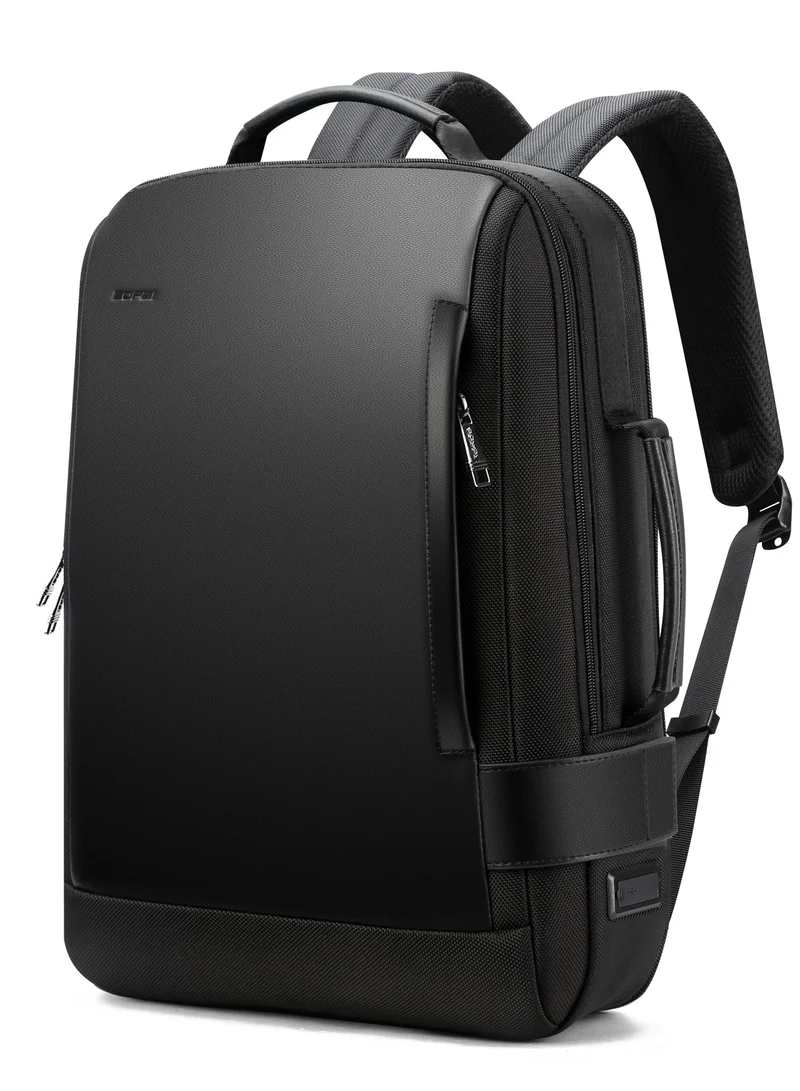 Bopai Unisex Premium Lightweight Expandable Laptop Backpack Water Resistant Multifunctional Two-Way Loader Daypack with Built in USB Port for Casual/ Office/ School/ College- Black