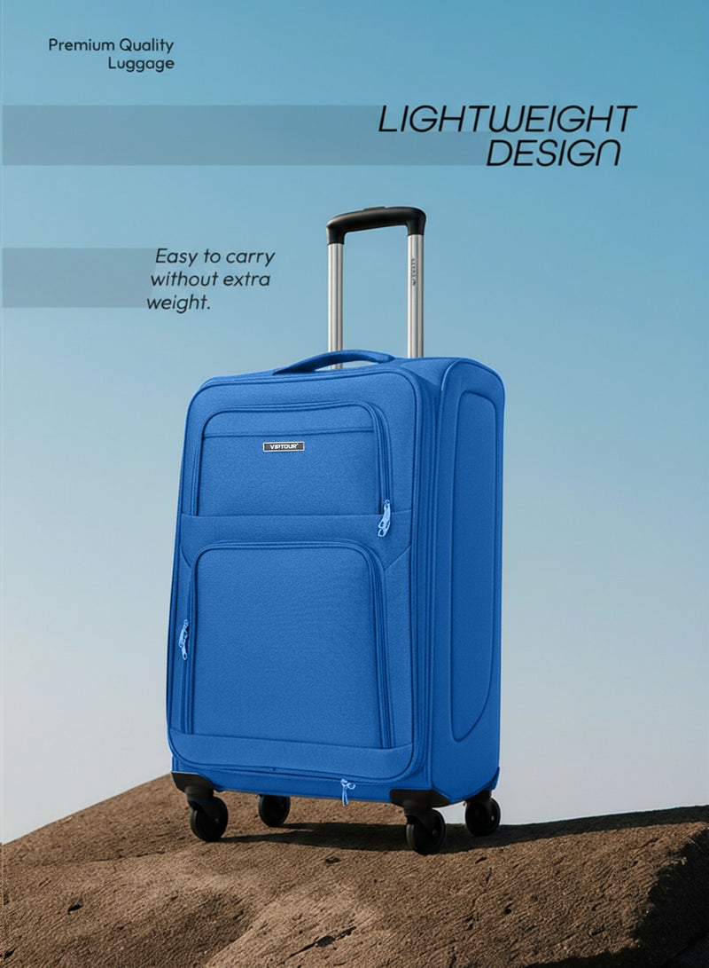 VIPTOUR 4PCS Fabric Luggage Set Durable Travel Suitcase with Spinner Wheels - Image 4