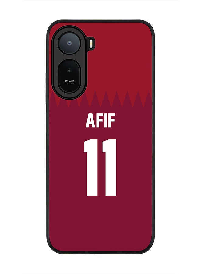 Stylizedd Rugged Case for Xiaomi Redmi A7 Pro 4G / Poco C81 / Poco C81 Pro / Poco C85x 5G- Slim Fit Hybrid Rubber Cover Football - Qatar,  Afif