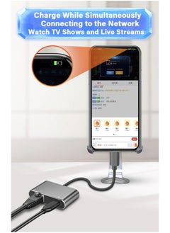 ماركة غير محددة محول USB C إلى Ethernet مع شحن PD 60W - توصيل وتشغيل، دعم شبكة LAN بسرعة 1000Mbps، محول USB C محمول من الألومنيوم لجهاز Android و iPad و MacBook و أجهزة USB C الأخرى.  - Image 5