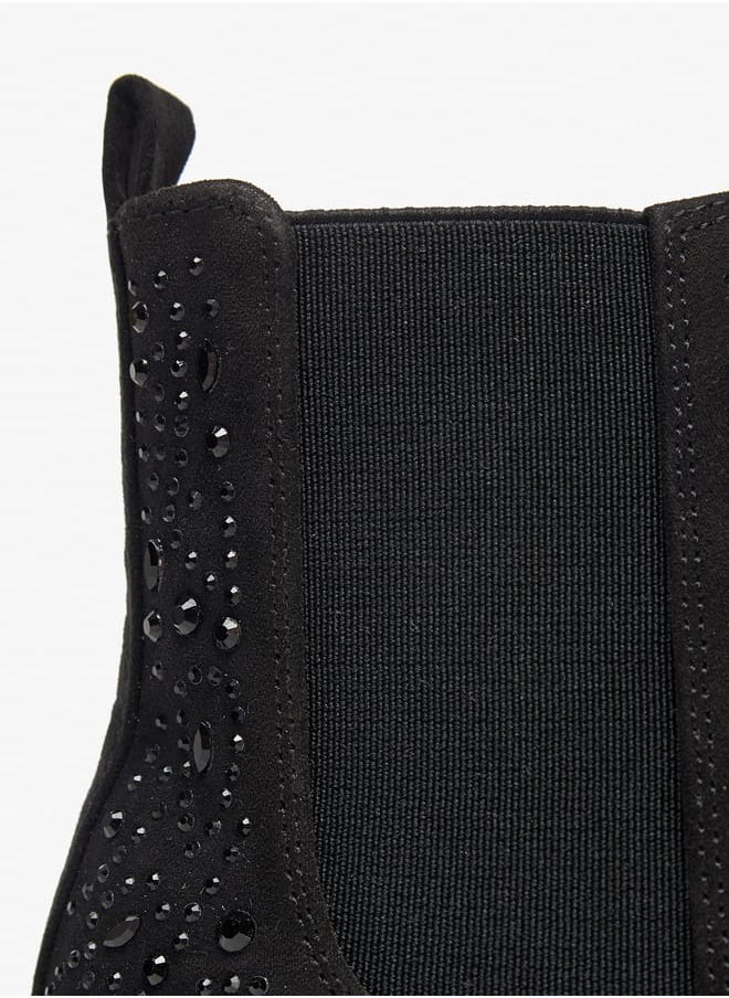 Celeste Girl's Embellished Ankle Boots with Pull-Up Tabs  - Image 5