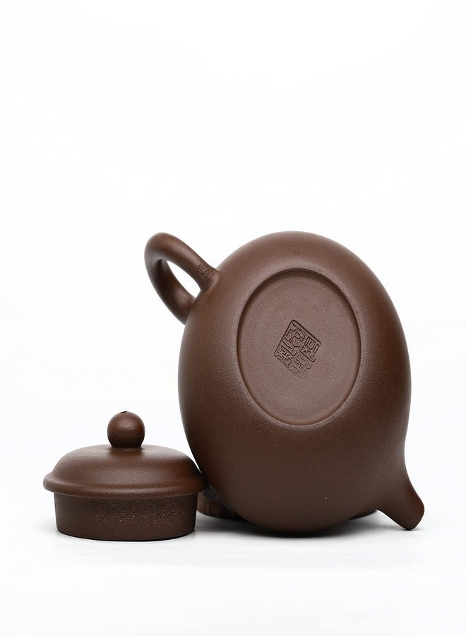 SILINE Zisha Tea Pot Set,Yixing Genuine Clay Teapot 7.2 Oz with 2 Cups,Beginner Brew Kongfu Tea Set -Fanggu,Purple Clay - Image 3