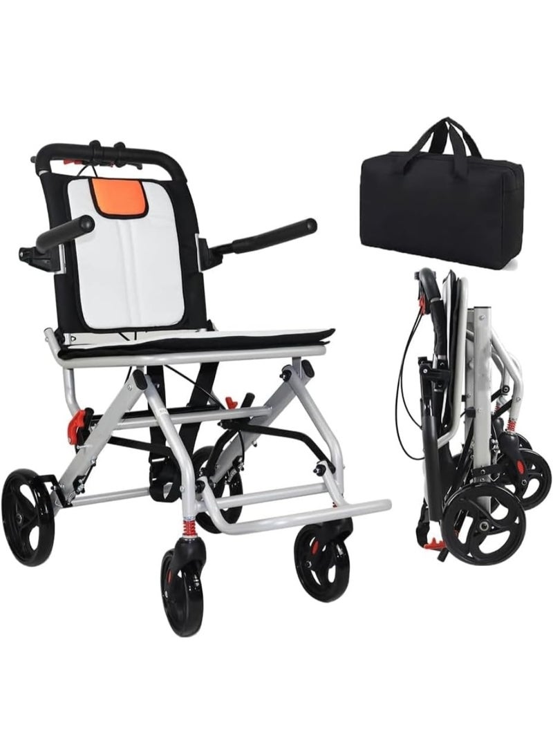Cool Baby Thickened Aluminum Alloy Folding Wheelchair for Elderly & Disabled, Portable Lightweight Manual Wheelchair with Double Support Frame – Only 19lbs - Image 1