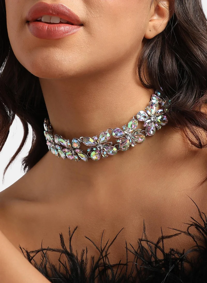 SOHI Crystal Choker Artificial Necklace Jewellery