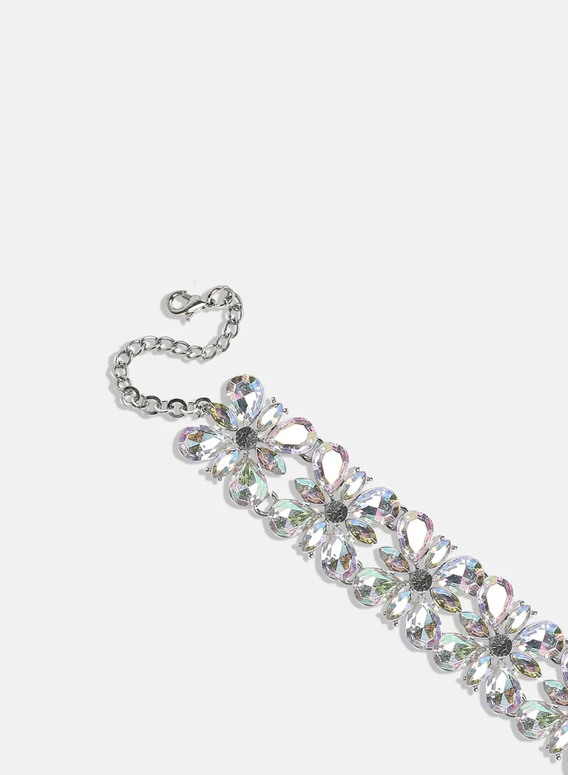 SOHI Crystal Choker Artificial Necklace Jewellery