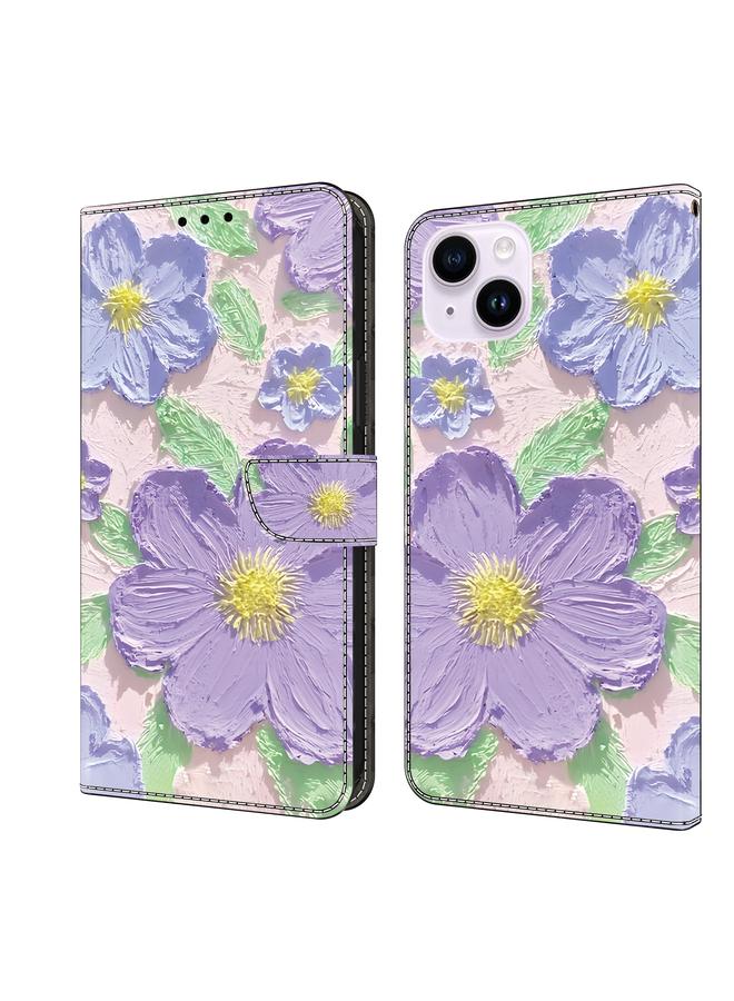 Zaboon Case For iPhone 13 mini Fresh Painted Leather Phone Case - Image 1