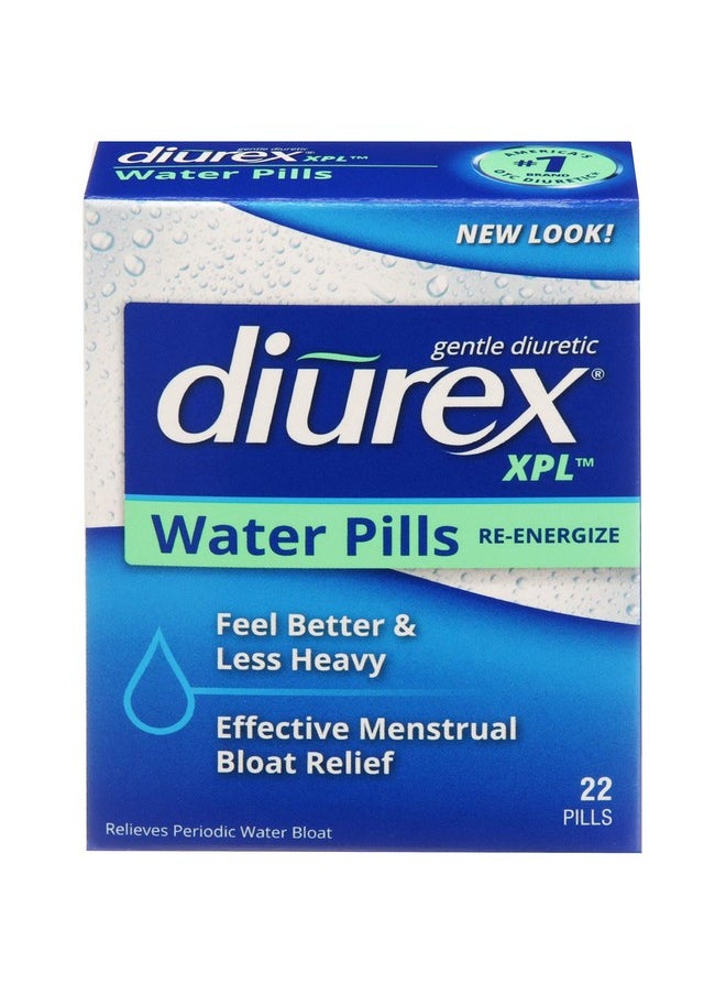Diurex Xpl Re-Energizing Water Pills - Relieve Bloating & Fatigue - 22 Count  - Image 1