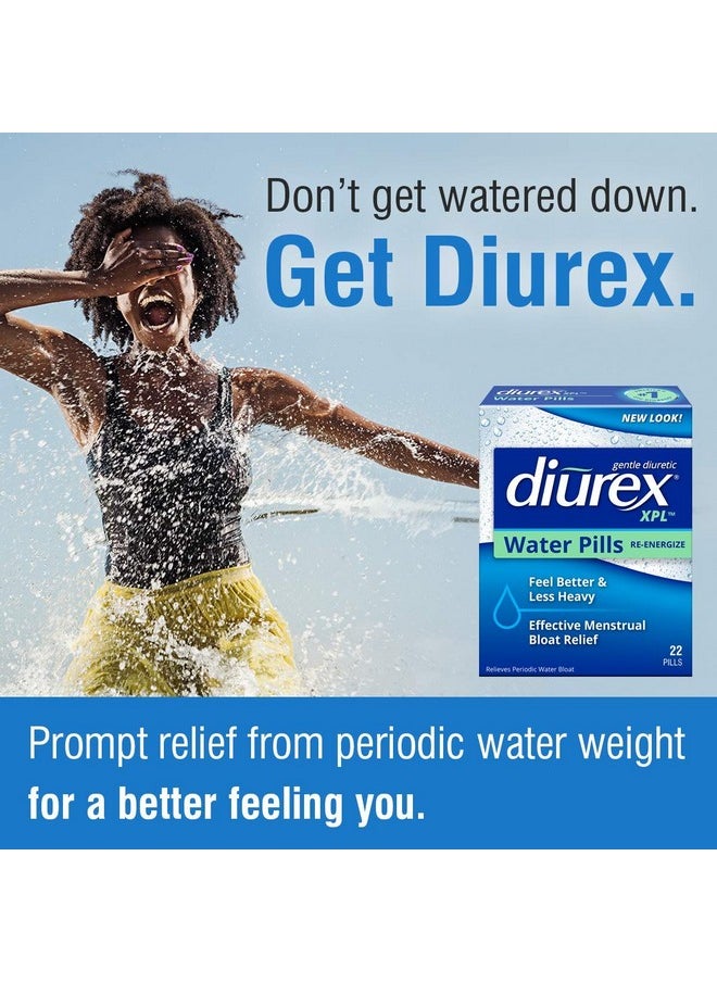 Diurex Xpl Re-Energizing Water Pills - Relieve Bloating & Fatigue - 22 Count  - Image 2