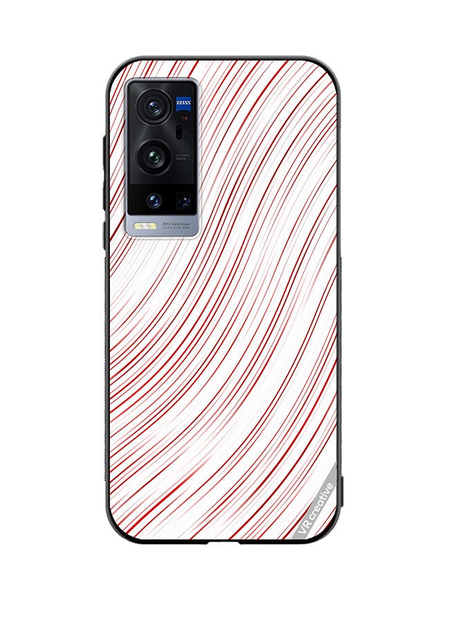 VR CREATIVE Protective Case Cover For Vivo X60 Pro Plus Strips Design Multicolour - Image 1