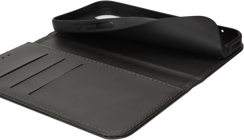 iCoverCase Gulf climate tested upgraded quality for iPhone 16 Plus Wallet Case with Card Holder, PU Leather Magnetic Kickstand Feature Shockproof Protective Flip Cover Case - Dark Gray Simple practical structure - Image 5