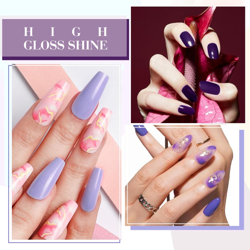 CANNI 6 Colors 9 ML Hema-Free Dark Purple Blue Gel Nail Polish Set, Blue Dark Purple Gel Polish Kit, Soak Off LED Nail Gel Manicure Kit DIY at Home Salon Gifts - Image 3