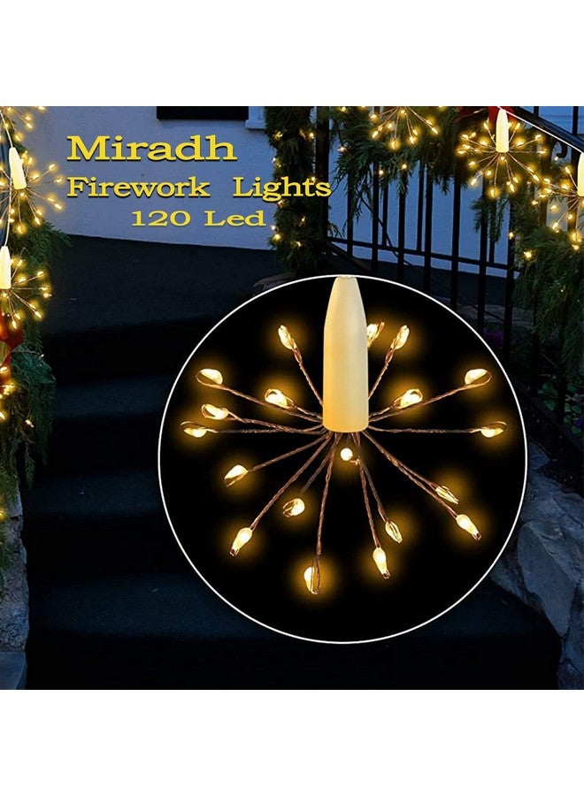 MIRADH Starbursts Light, 12 Bright Starbursts Design 10Ft Light with USB Operated Waterproof for Diwali, Home Decoration, Birthday, Christmas Tree, New Year, Bedroom Fairy Light (Warm-White) - Image 1