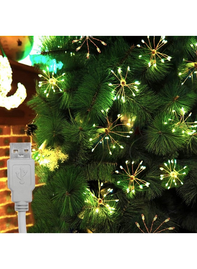 MIRADH Starbursts Light, 12 Bright Starbursts Design 10Ft Light with USB Operated Waterproof for Diwali, Home Decoration, Birthday, Christmas Tree, New Year, Bedroom Fairy Light (Warm-White) - Image 3