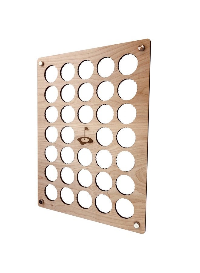 Torched Golf Ball Display Holder Collector's Case Holds Golf Balls Wall Mount Decor Rectangle- 39 Balls - Image 1