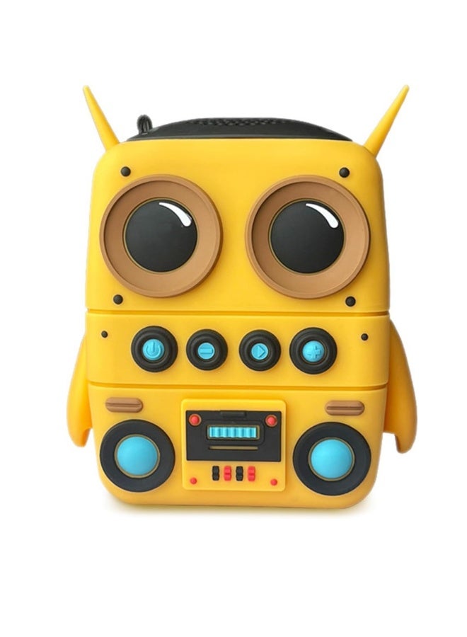 Cartoon Mini Bluetooth Speaker, Small Bluetooth 5.0 Speaker IP65 Wireless Bluetooth Mini Speaker Cute Robot Portable Wireless Speaker Miniature Wireless Robot Speaker for Home Camping Beach Outdoor - Image 1