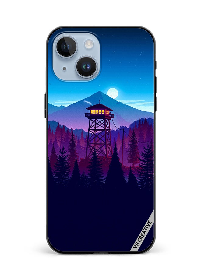 VR CREATIVE Protective Case Cover For Apple iPhone 15 Plus Alone Night Design Multicolour - Image 1
