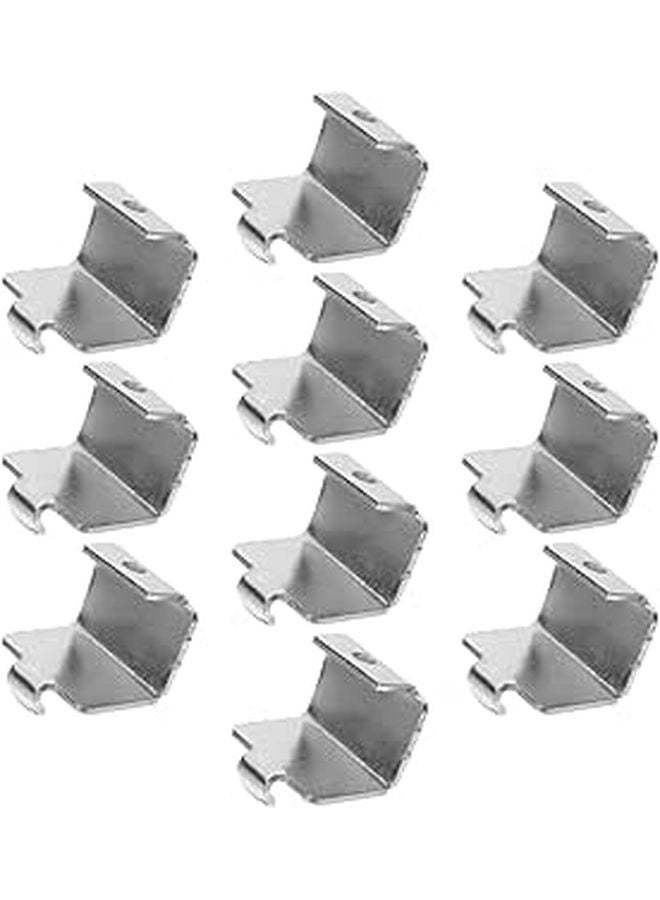 10 Stainless Steel Refrigerator Freezer Shelf Support Clips Brackets Hardware - Image 1