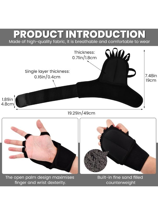 OSHIMA 2 Pack Weighted Gloves for Tremors, Gadgets for Parkinson's Patients, Hand Weight Tremors Wrist Mobility, Writing Stability & Strengthening, Adjustable Hand Grip Strength Trainer - Image 2