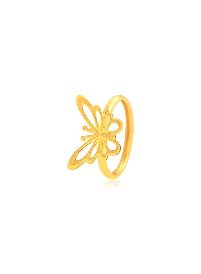 BAFLEH JEWELLERY Golden Wings – 21K Butterfly-Inspired Ring  - Image 1