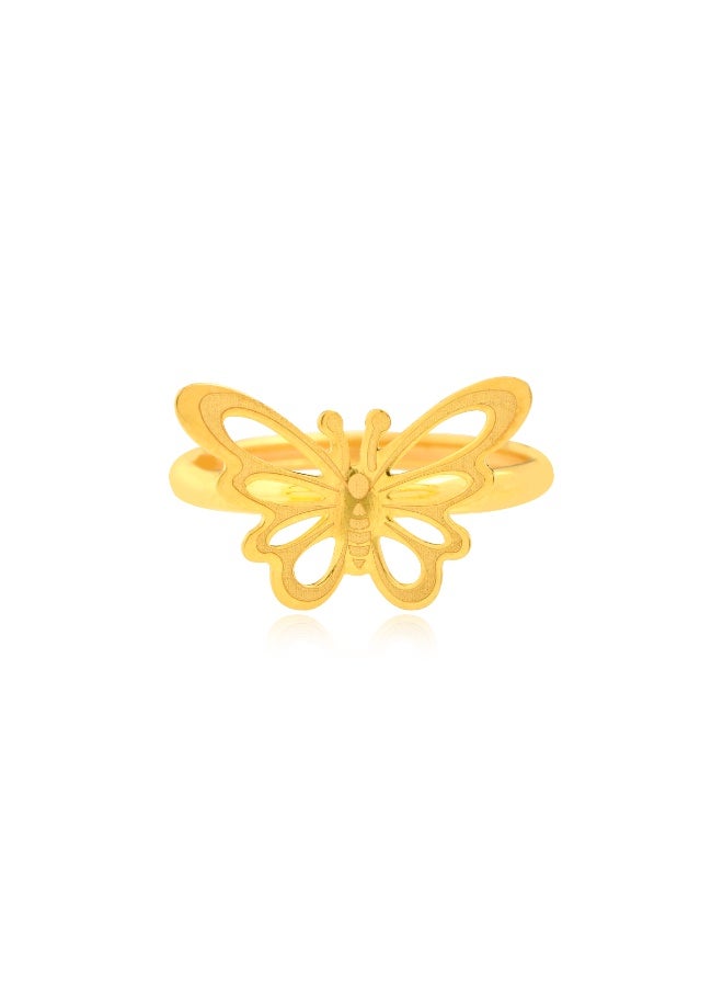 BAFLEH JEWELLERY Golden Wings – 21K Butterfly-Inspired Ring  - Image 2