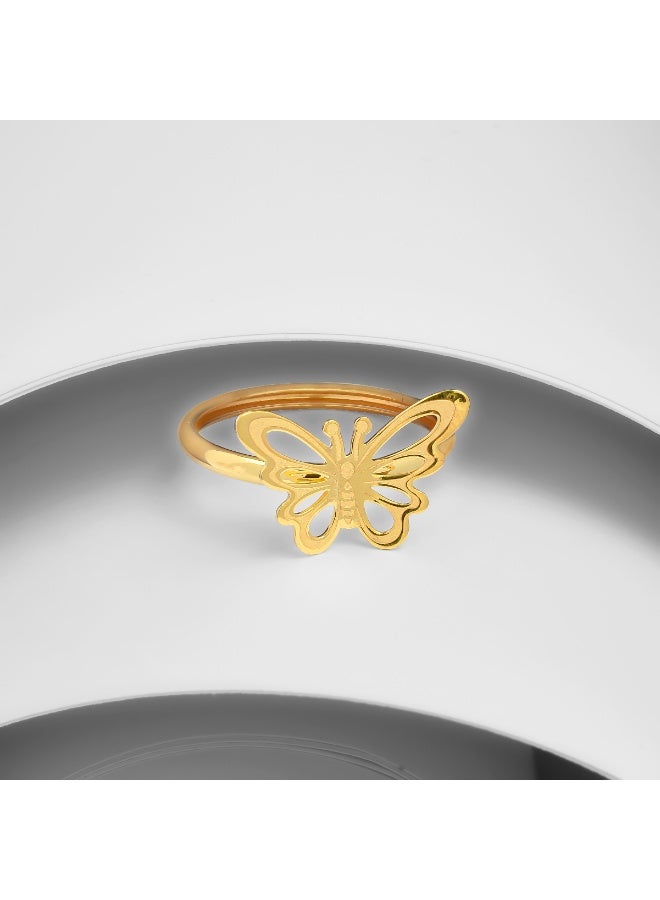 BAFLEH JEWELLERY Golden Wings – 21K Butterfly-Inspired Ring  - Image 3