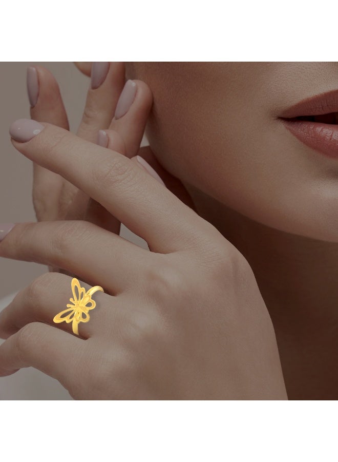 BAFLEH JEWELLERY Golden Wings – 21K Butterfly-Inspired Ring  - Image 4