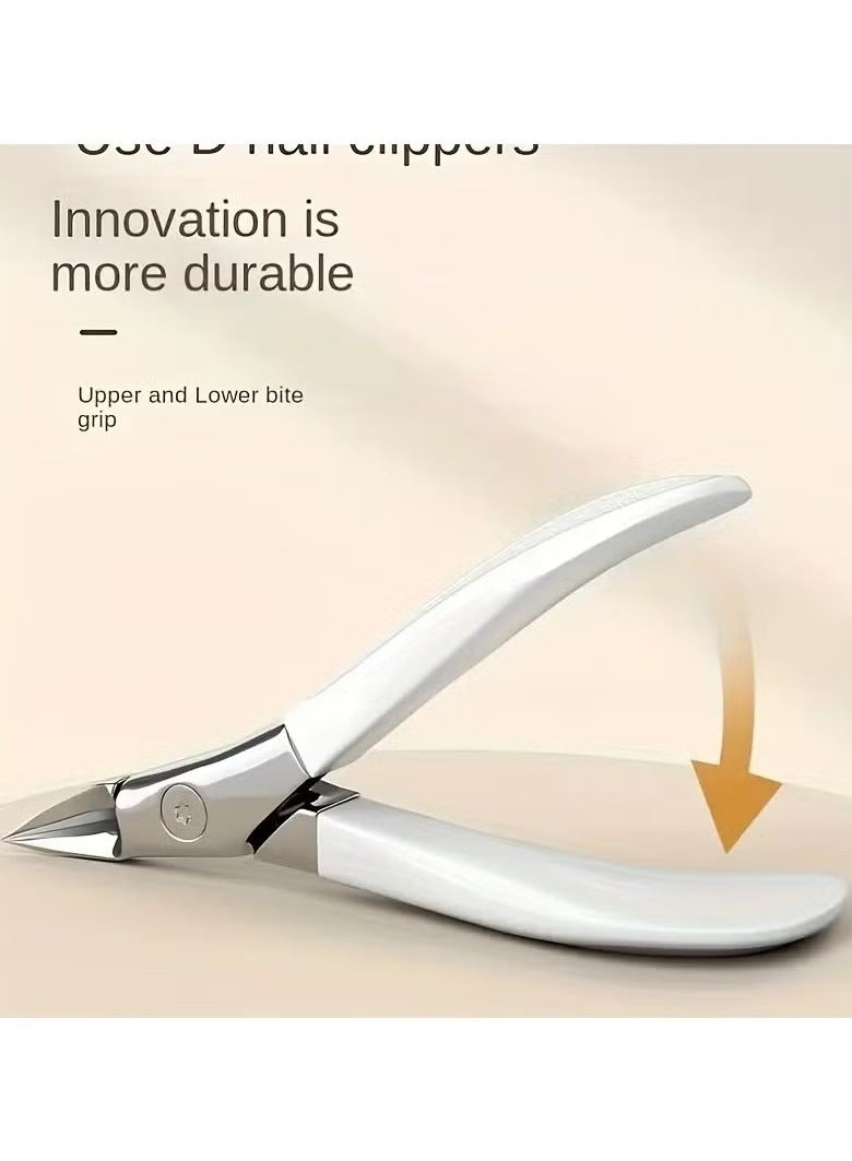 Generic Nail Cuticle Clipper, Stainless Steel Dead Skin Removal Scissor Clipper Manicure Tools, Suitable For Ingrown Nails- white  - Image 1