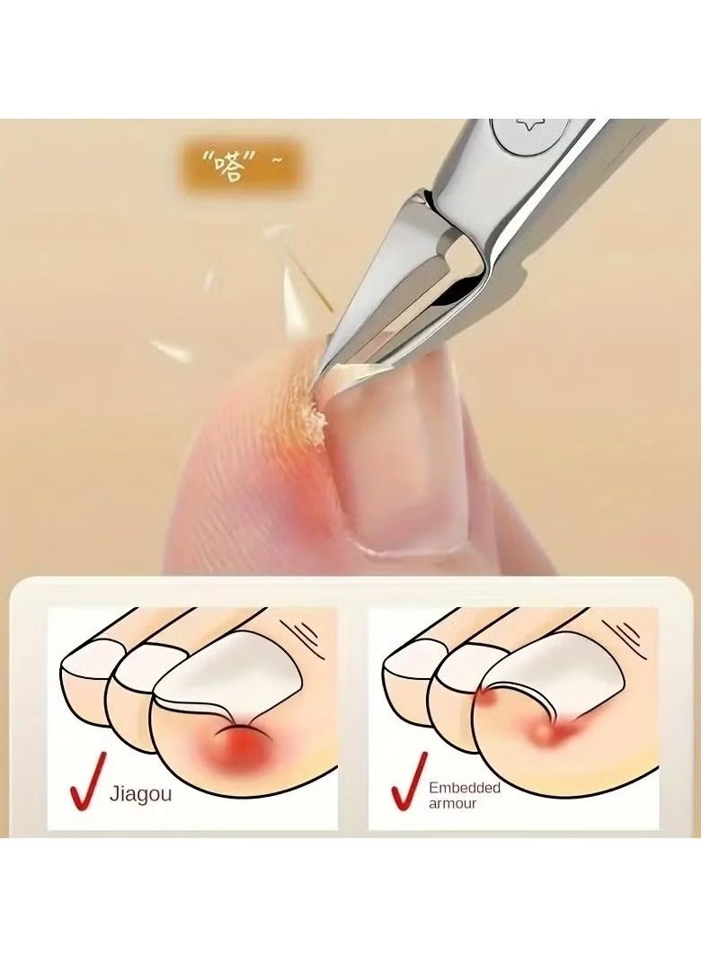 Generic Nail Cuticle Clipper, Stainless Steel Dead Skin Removal Scissor Clipper Manicure Tools, Suitable For Ingrown Nails- white  - Image 5