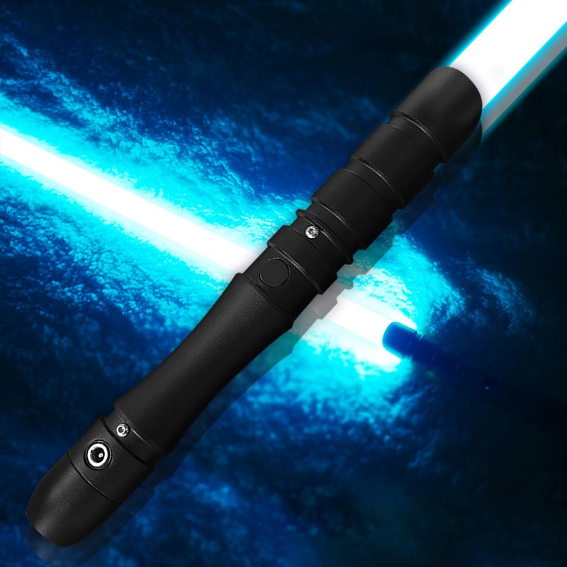 YDDSABER Dueling LightsaberFx Light Sabers for Jedi SithAluminum Black Hilt Series Led Lightup SwordSmooth SwingSupport Realistic Dueling 382inchIceblue - Image 2