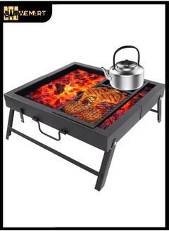 Smoker Grill,Charcoal Grills,Stainless Steel Foldable Bbq Grill,Portable Barbecue Grill 43 x 29x23cm Black,Outdoor Stainless Steel Charcoal Grill,Durable And Easy To Clean