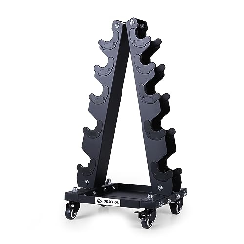 LIONSCOOL Premium Dumbbell Rack Only, with Side Racks for Neoprene/Vinyl Coated Dumbbells Only (Small, 200 LBS) - Image 1