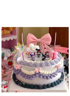 Y&D 6 Pack Kawaii Sanrio Figure Hello Kitty Figure Birthday Party Supplies, Cinnamon Cupcake Toppers, Cute Mini Figure Toys  Birthday Party Favor For Kids Fans Collection Bouquet Desk Decor  - Image 2