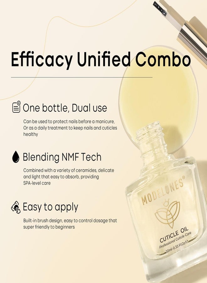 modelones 3 Pcs Gel Top Coat & Base with Cuticle Oil Set,10 ml Cuticle Protectors Set Gel Nail Polish No Wipe Base Gloss Top Coat & Nail Oil - Image 4