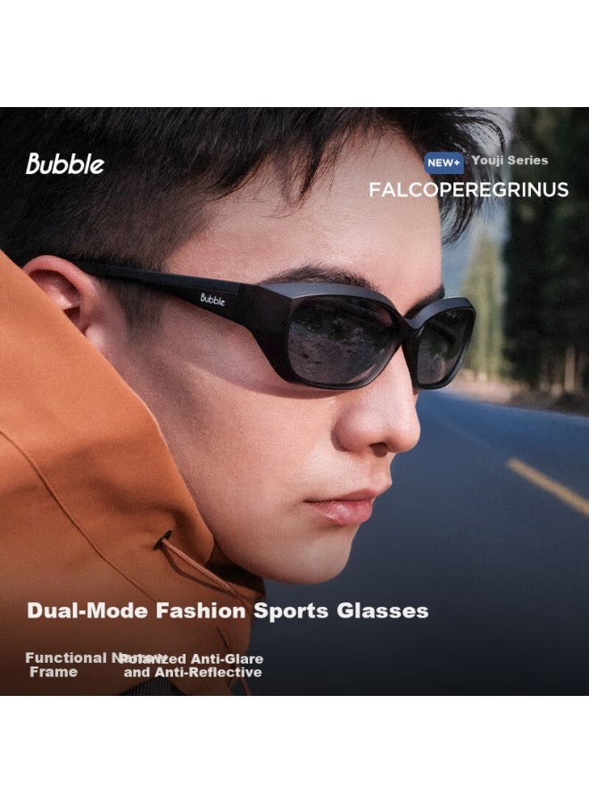 Bubble Polarized Sports Sungl Cycling Mountaineering Running Outdoor Protective Eyewear Falcon Qingxing - Image 4