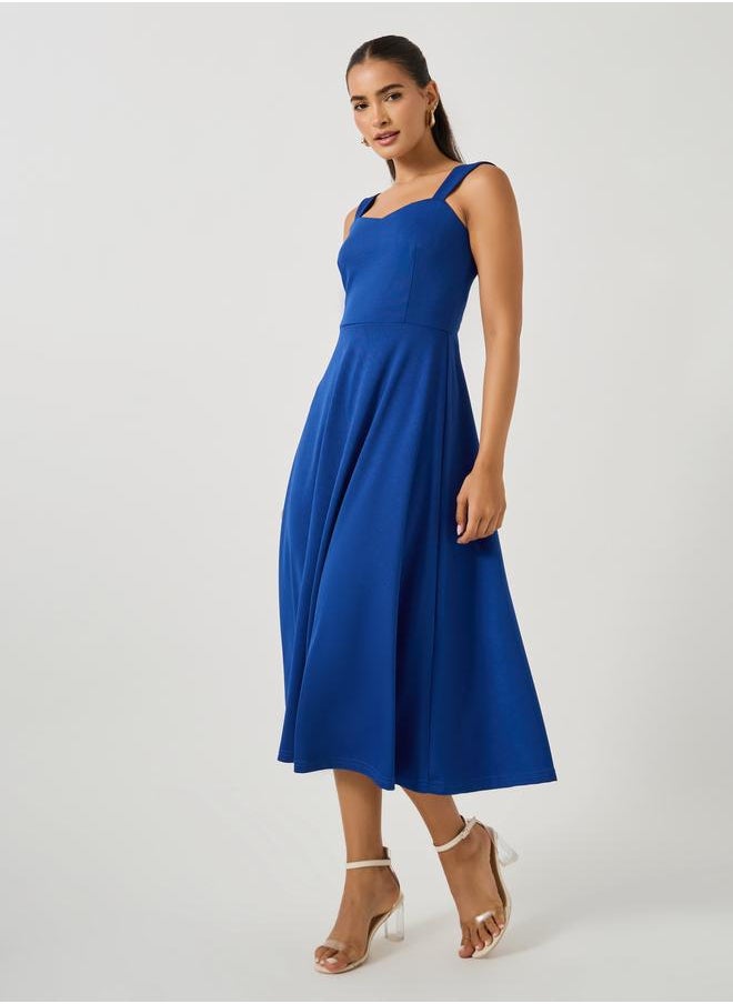 Styli Cobalt Fit & Flare Dress  - Image 2