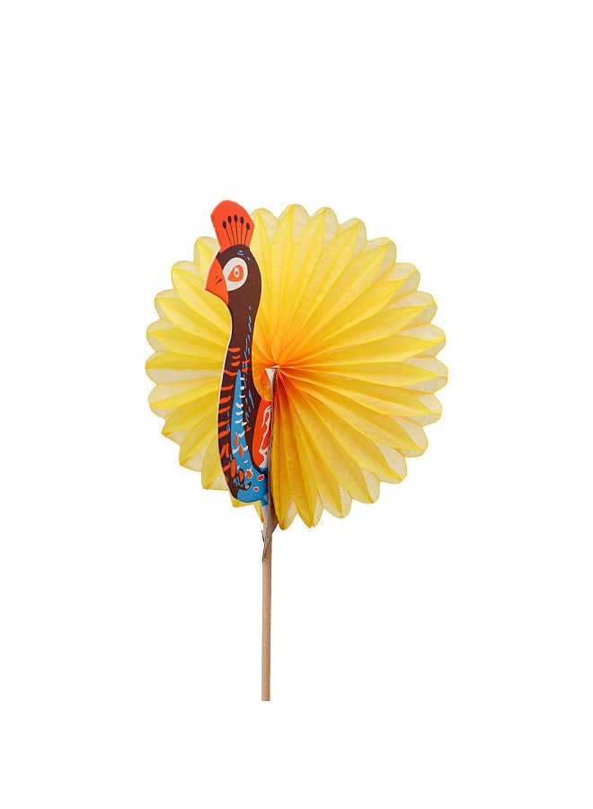 Generic 50PCS Peacock Sticks Cocktail Picks Drinks Sticks Fruit Cake Sticks Picks Fancy Toothpicks for Appetizers Wooden Sticks for Birthdays Party Bars Restaurants - Image 1