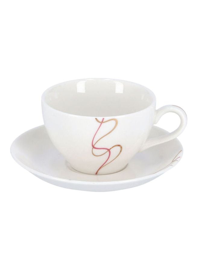 Royalford 12-Piece Tea Cup And Saucer Set Assorted Colour and Design 32cm - Image 5