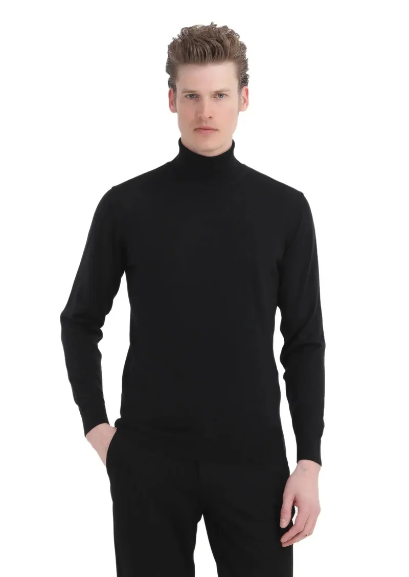 RAMSEY Black Knitwear Sweatshirt
