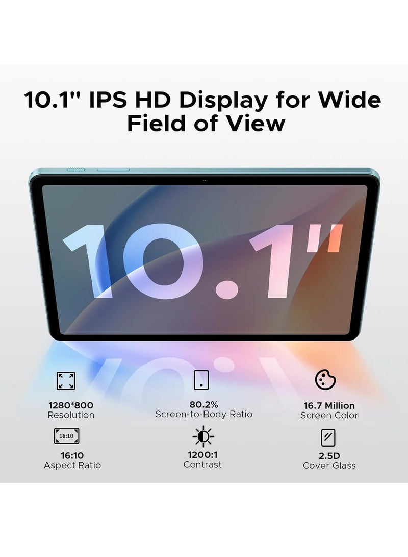 دوجي تاب A9 (VIP) - واي فاي، ذاكرة ROM: (3+9) 12 جيجابايت، ذاكرة الوصول العشوائي: 64 جيجابايت، شاشة عالية الدقة مقاس 10.1 بوصة، بطارية 6580 مللي أمبير/ساعة، نظام أندرويد 15، لوحة مفاتيح بلوتوث، ماوس بلوتوث، قلم، رمادي - Image 4