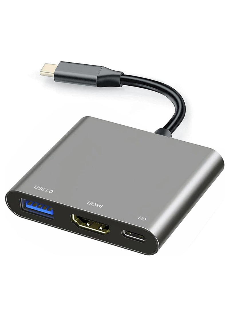 USB-C to HDMI Multiport Adapter with Charging Port – 4K Converter, USB 3.0 Adapter, Compatible with Mac, iPad Pro, MacBook, Chromebook  - Image 1