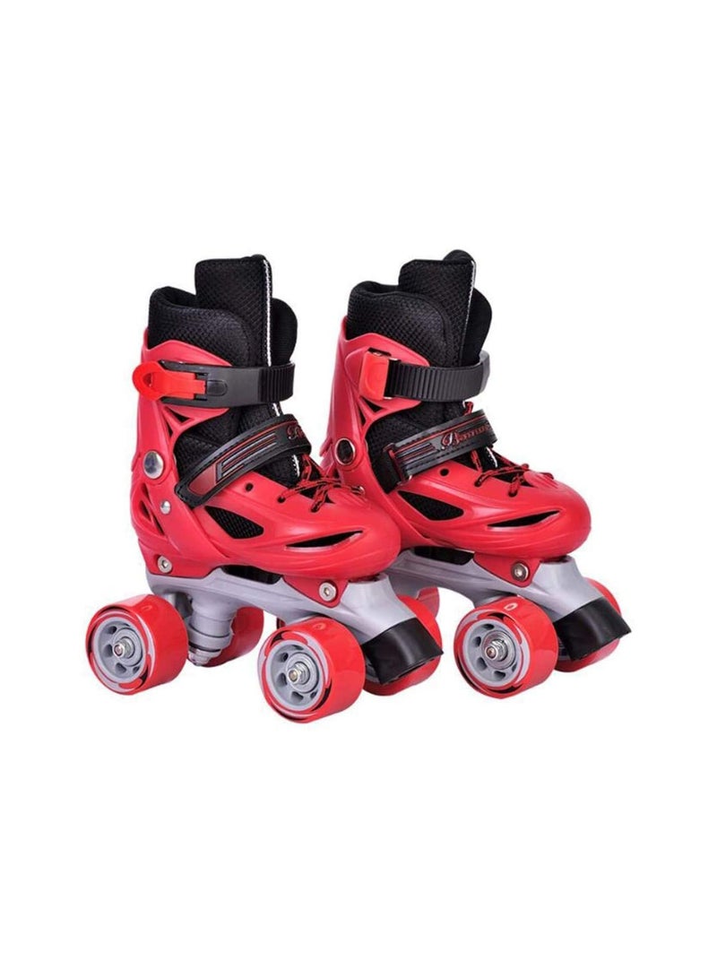 LIMOS Roller Skates Shoes, Double Rows 4 Wheels with Adjustable Size AREA for Boys And Girls (Red S(31-34)) - Image 2