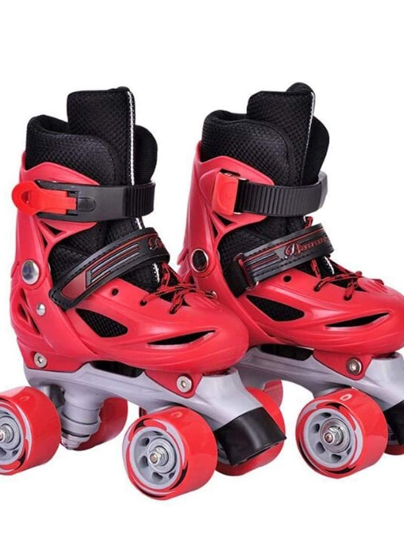LIMOS Roller Skates Shoes, Double Rows 4 Wheels with Adjustable Size AREA for Boys And Girls (Red S(31-34)) - Image 5