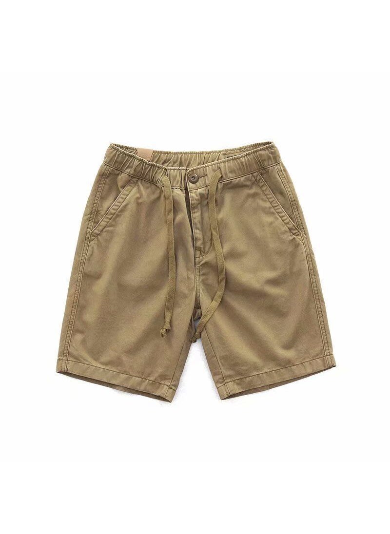 Generic - Japanese Street Style Loose Cargo Shorts for Men Khaki color - Image 1