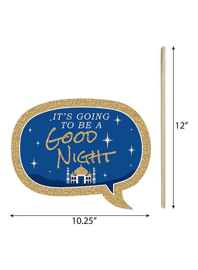 NIBEMINENT Funny Ramadan Eid Mubarak Photo Booth Props Kit - Image 2