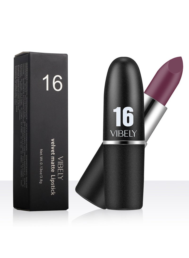 Vibely 16 Fashion Color 11 Vibely Velvet Matte Lipstick: Rich, Bold Color with a Soft Matte Finish Waterproof, Long-Lasting & Flawless Velvet Lips #8 - Image 5