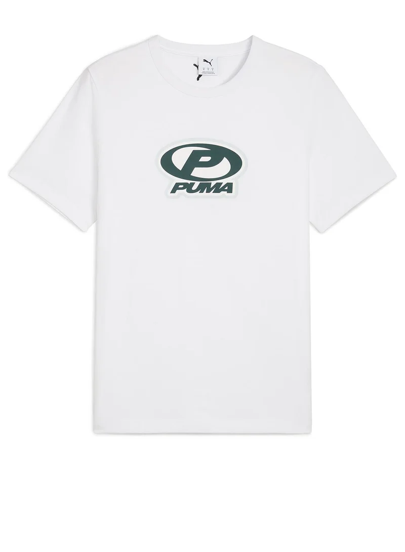 بوما تيشيرت مريح بطبعة أرشيف المستقبل