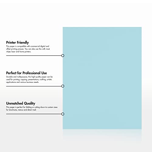 LUXPaper 8.5" x 11" Paper | Letter Size | Pastel Blue | 60lb. Text | 50 Qty - Image 5