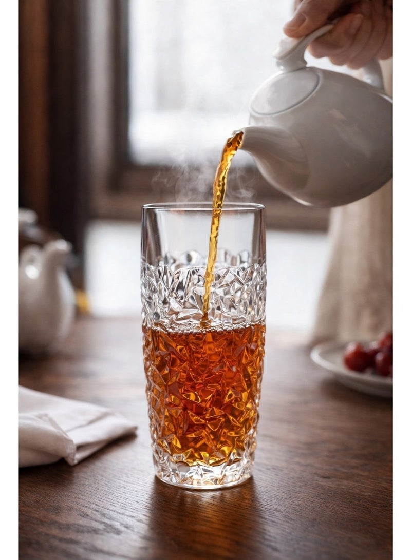 Glass Cup 360ml | Arabic Coffee Cup, Arabic Tea Cup |Crystal Heat-Resistant Transparent Water Cup, Ideal for Home, Office & Daily Use - Image 3
